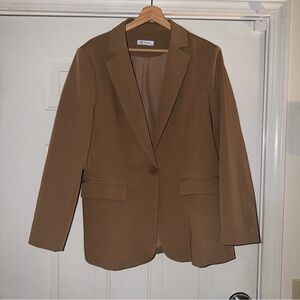 Women's Blazer Single-Button. Camel. Sz XXL